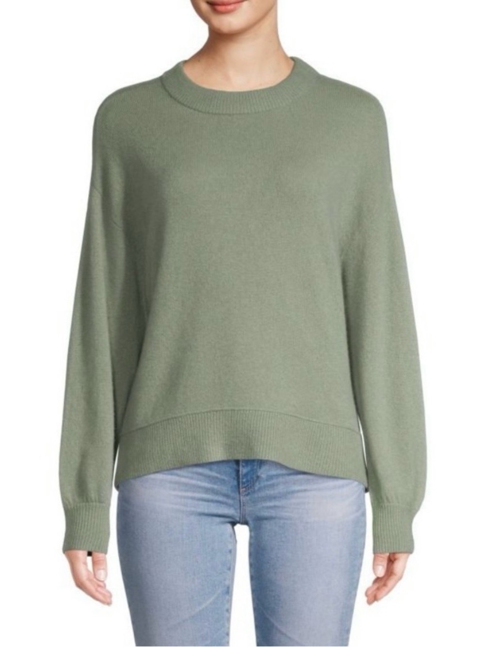 Alice + Olivia Sage Green Crewneck Sweater
